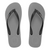 Boomerangz Regular Mens Thongs Grey/black + (black Straps) [sz:7/8]