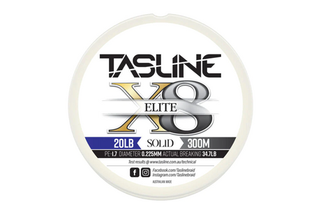 Tasline Elite X8 Braided Fishing Line White [sz:300m - 16lb]