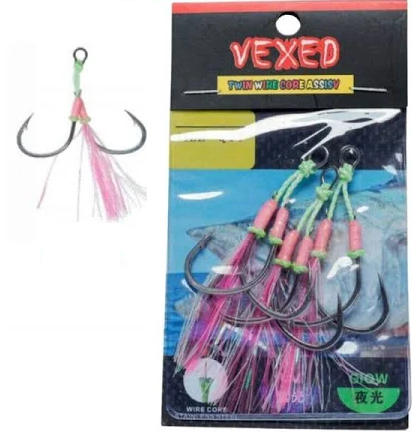 Vexed Twin Wire Core Assist Hooks Pink Glow &gt;