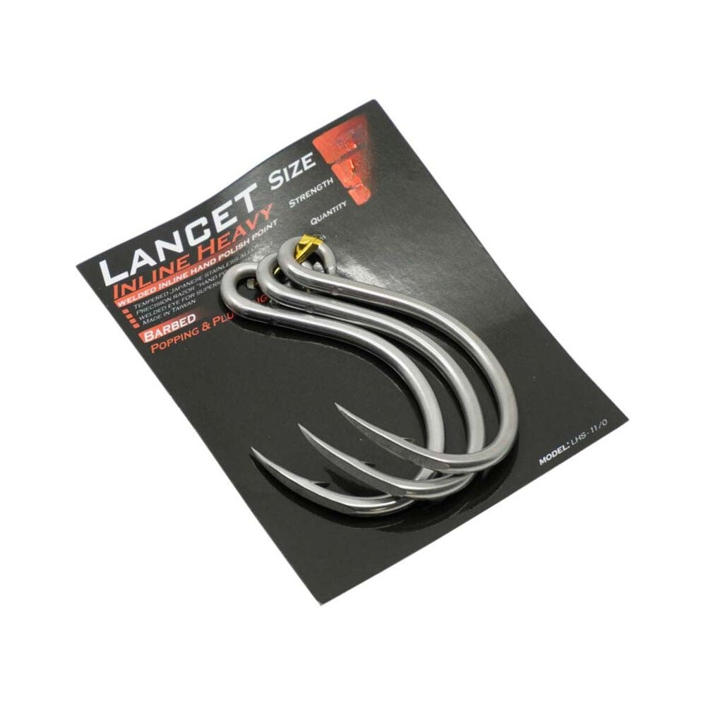 Oceans Legacy Lancet Inline Heavy Barbed Hooks [sz:9/0 - 3pk]