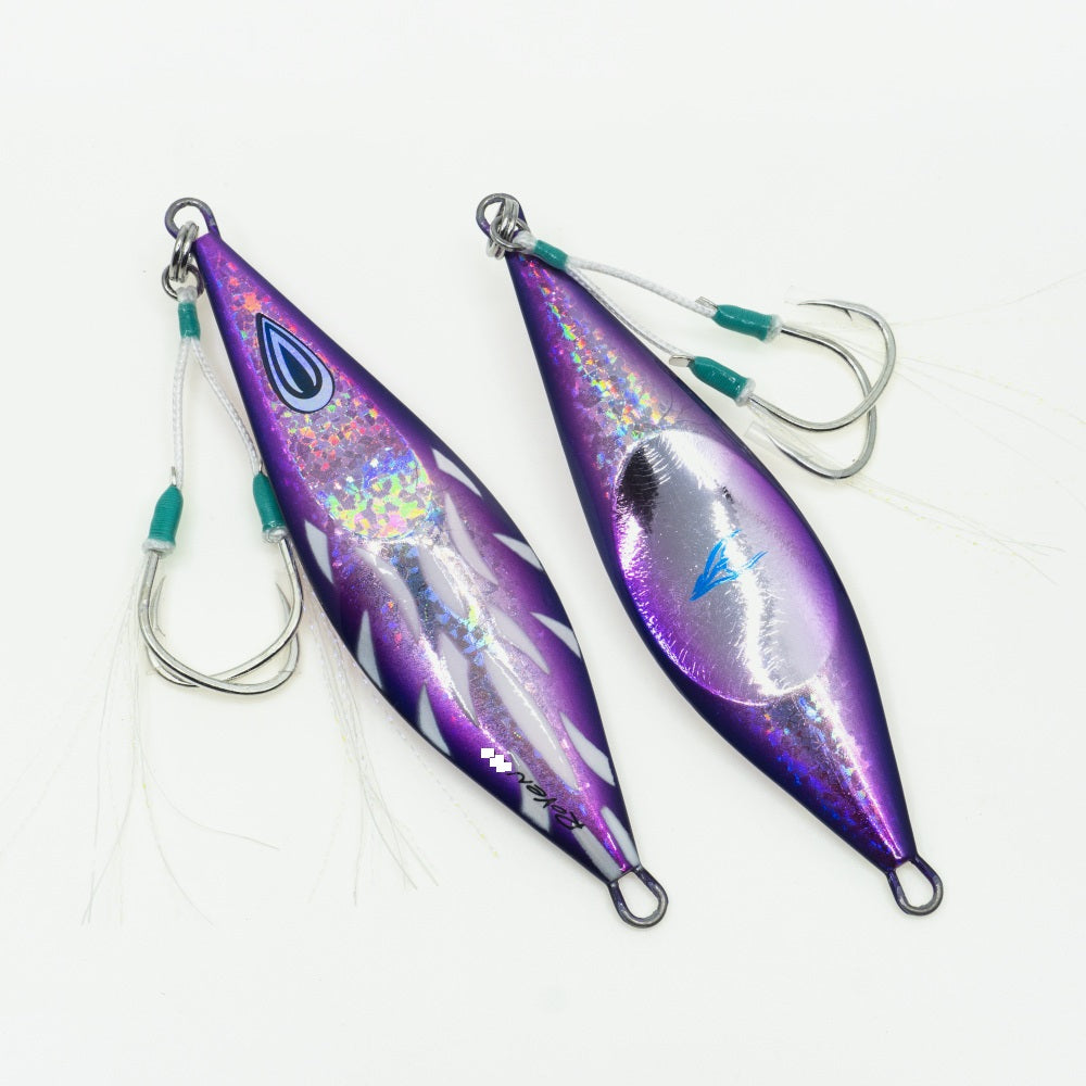 Oceans Legacy Roven 120g Rigged Jig Lure [cl:purple Silver]