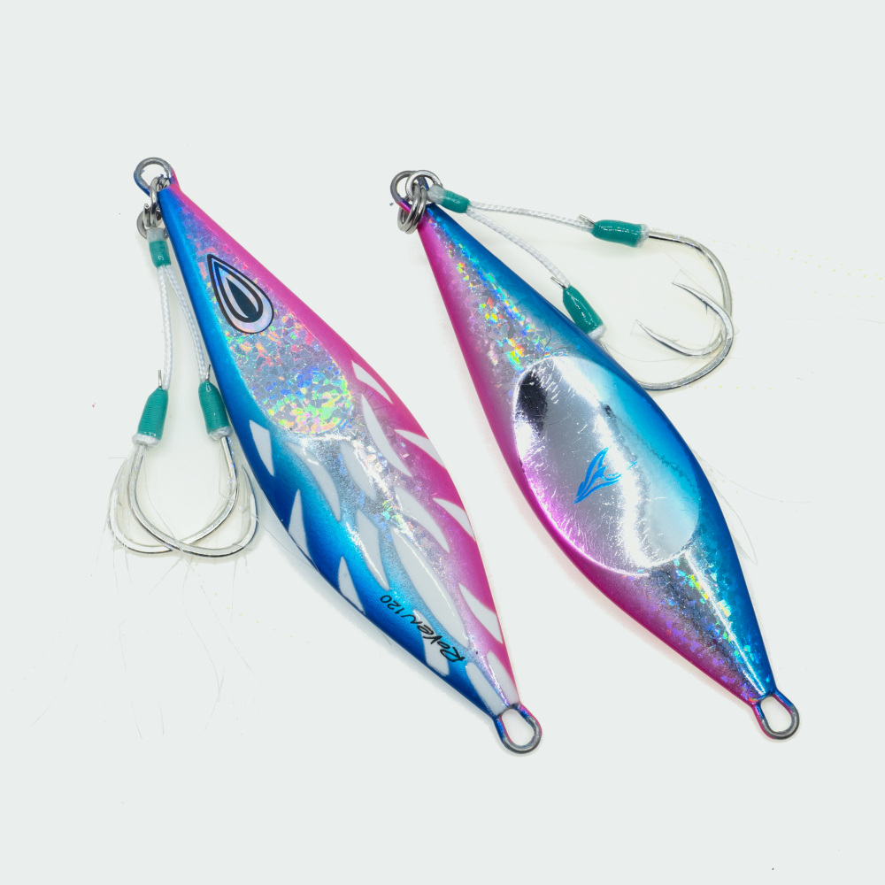Oceans Legacy Roven 160g Rigged Jig Lure [cl:blue Pink Silver]
