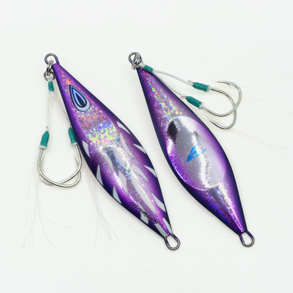 Oceans Legacy Roven 60g Rigged Jig Lure [cl:purple Silver]