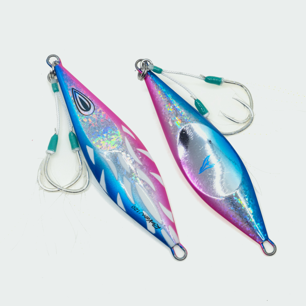 Oceans Legacy Roven 60g Rigged Jig Lure [cl:blue Pink Silver]