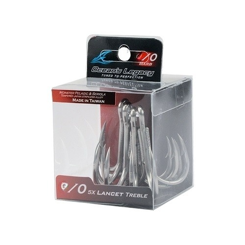 Ocean's Legacy Lancet Hd 5x Treble Hooks [sz:4/0 - 5pk]