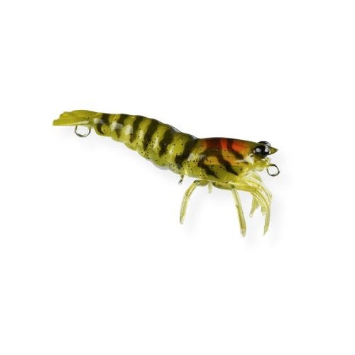 Pro Lure Hybrid Shrimp Pre-rigged 58mm 5.1g Soft Plastic Lure [cl:green Tiger]