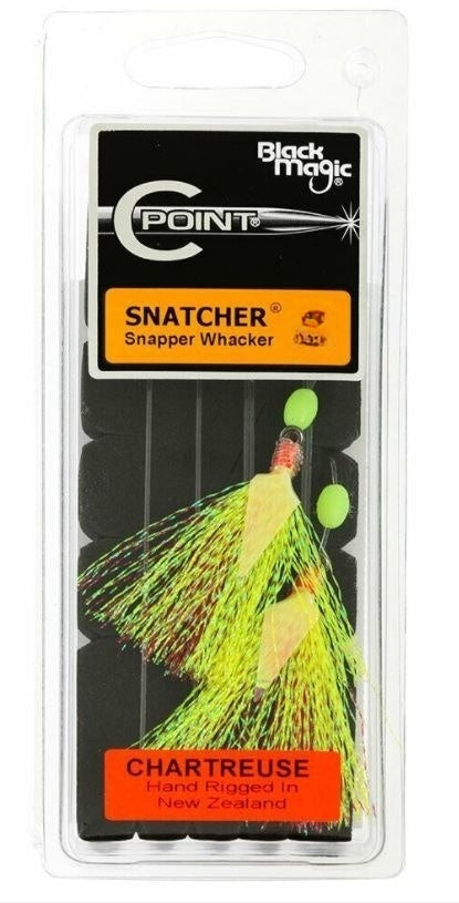 Black Magic Snaper Whacker Pre-made Rigs Chartreuse [sz:5/0]