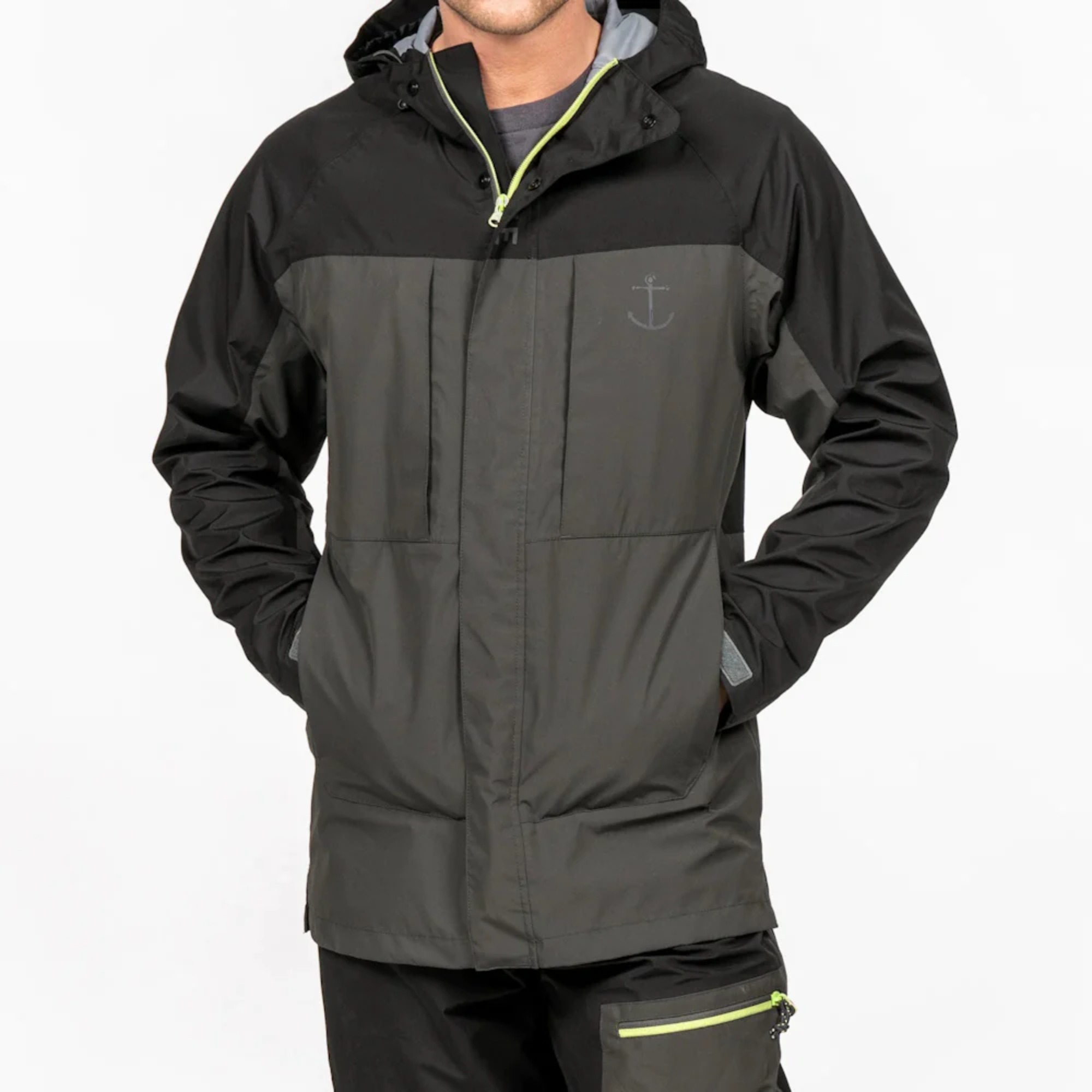 Desolve Fathom Rain Jacket Black/charcoal [sz:l]