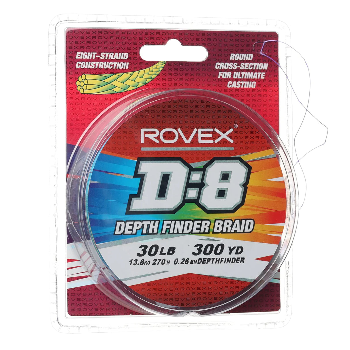 Rovex D8 Depth Finder Braided Fishing Line Multi Colour 300yds