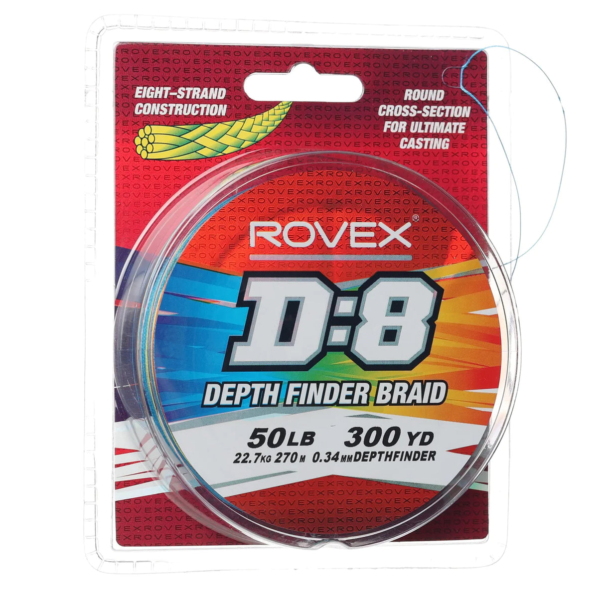 Rovex D8 Depth Finder Braided Fishing Line Multi Colour 300yds