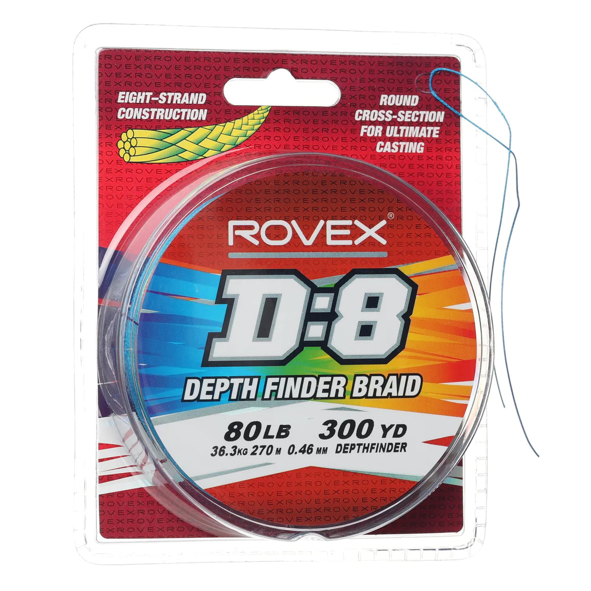 Rovex D8 Depth Finder Braided Fishing Line Multi Colour 300yds