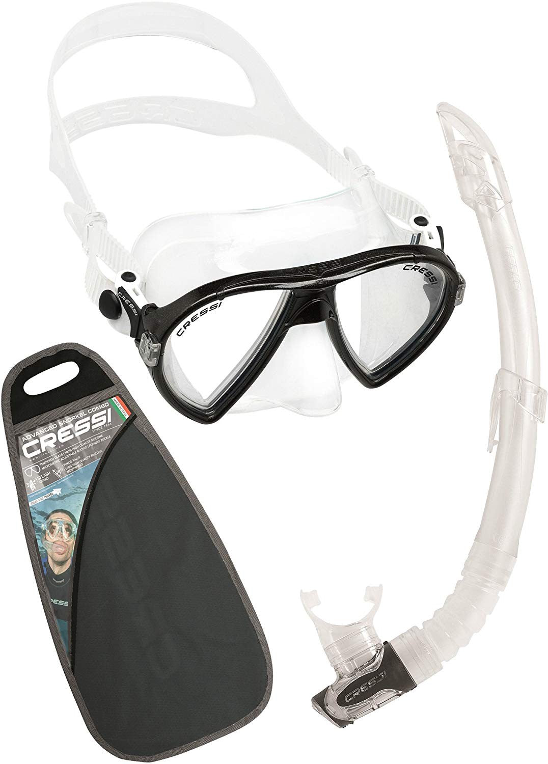 Cressi Ocean Vip Mask And Snorkel Set Black &gt;