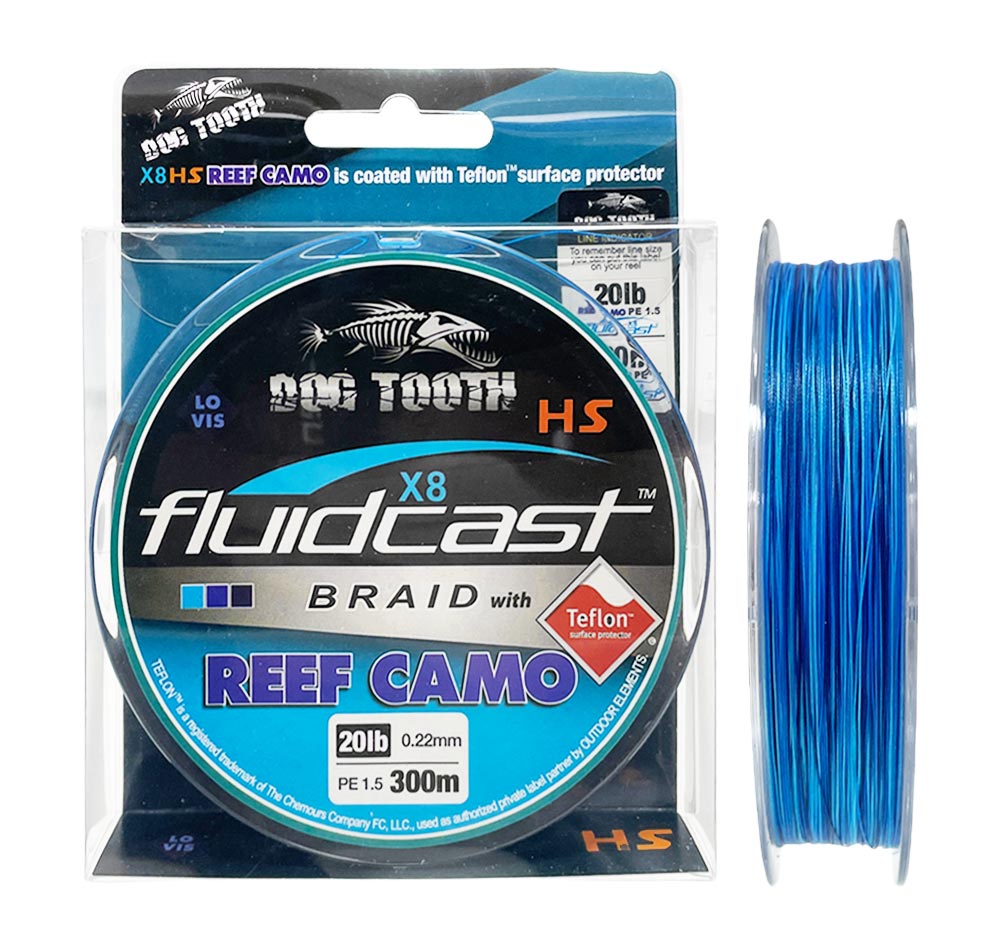 Dog Tooth Fluidcast X8 Braided Fishing Line Reef Camo