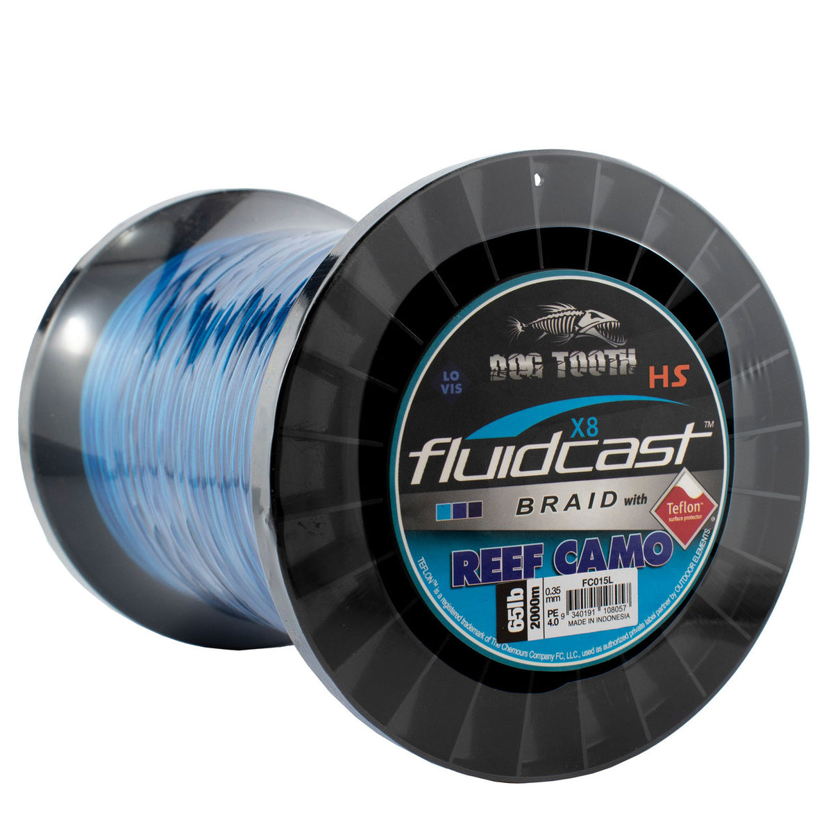 Dog Tooth Fluidcast X8 Braided Fishing Line Reef Camo 2000m